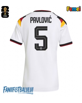 Germania Aleksandar Pavlovic #5 Echipament de Fotbal Replică Mondial 2026 Femei Acasa